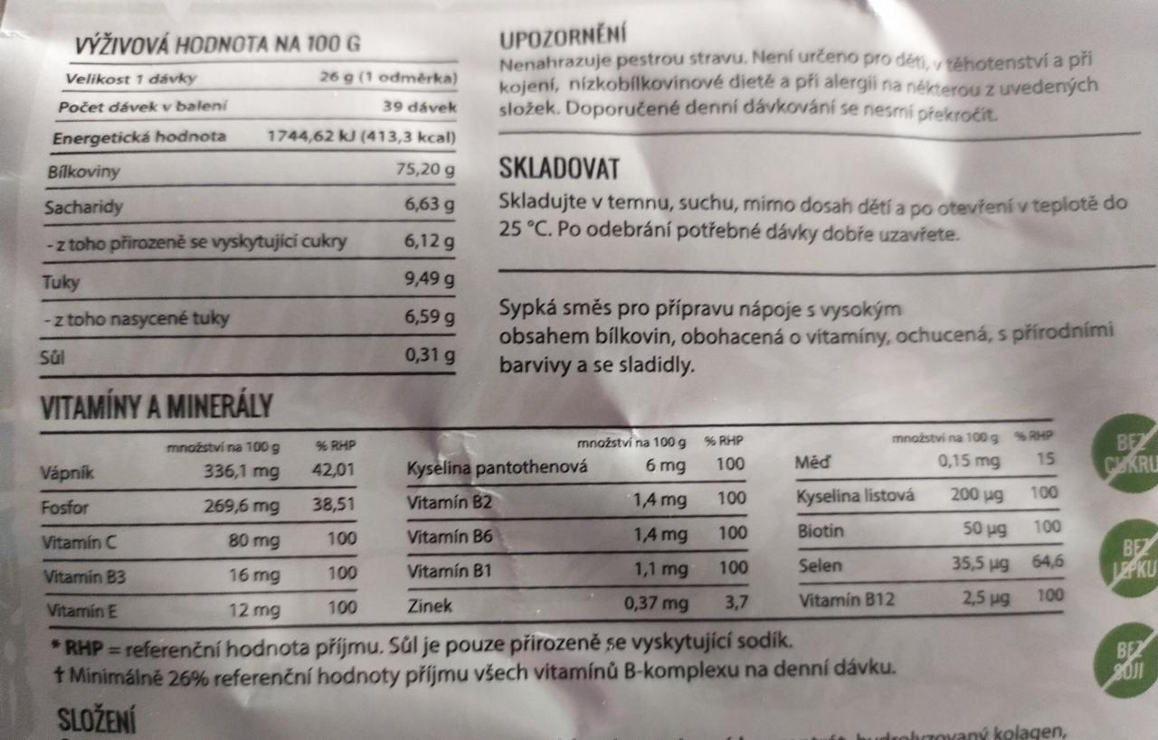 ActiveProtein Smetanová jahoda Gorilla Fitness kalorie kJ a nutriční