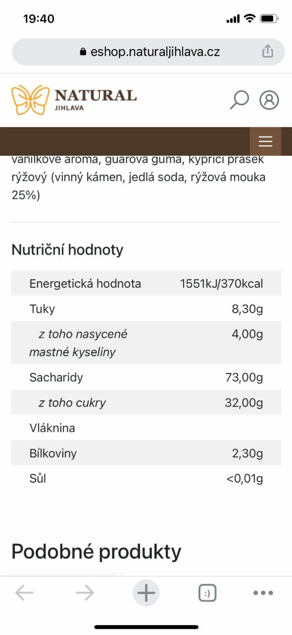 Su Enky Pln N R Ov Ta Ti Ky Vi Ov Bez Lepku Natural Jihlava