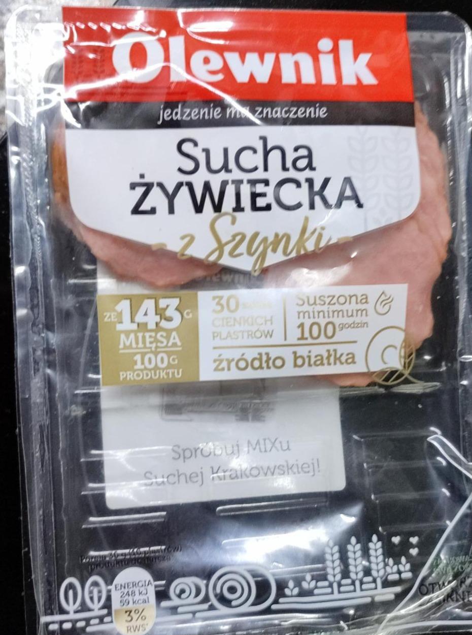 Sucha Żywiecka z szynki Olewnik kalorie kJ a nutriční hodnoty