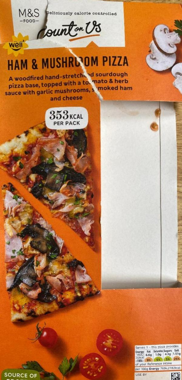 Fotografie - Ham & mushrooms pizza M&S Food