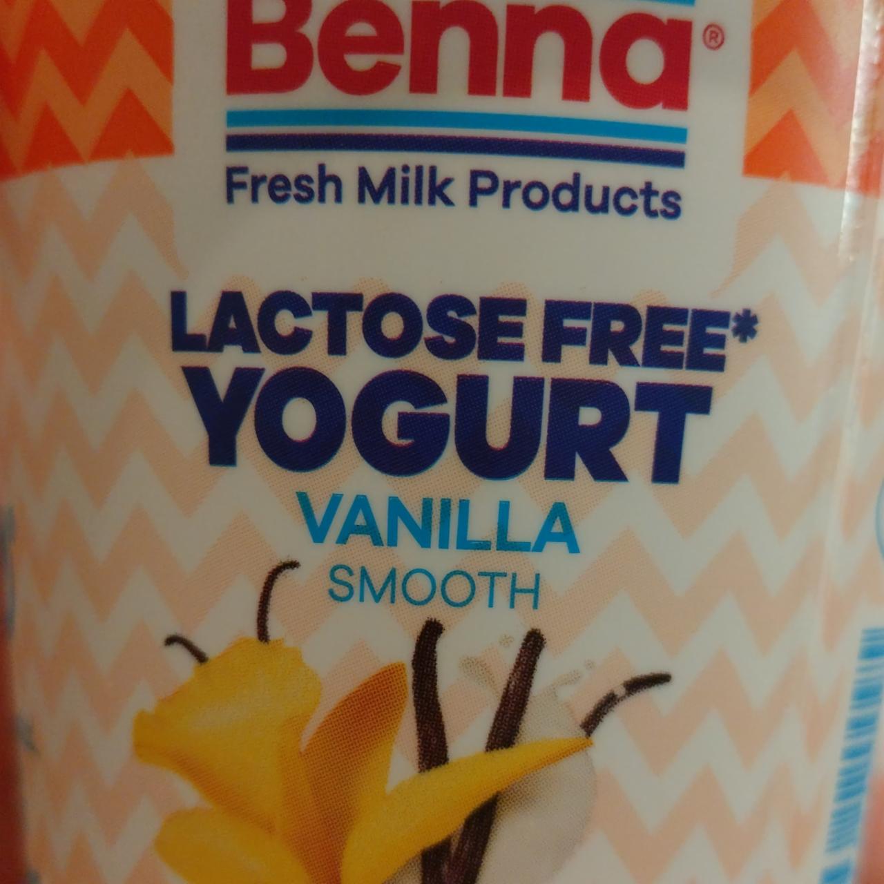 Fotografie - Lactose free yogurt vanilla smooth Benna