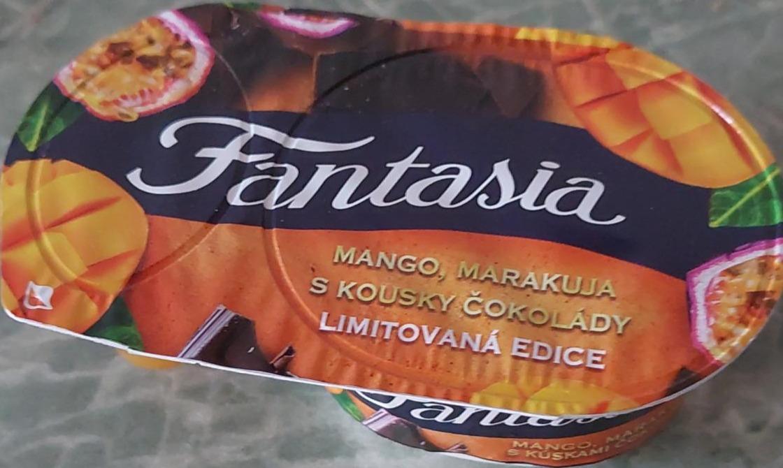 Fotografie - Fantasia mango, marakuja s kousky čokolády Danone