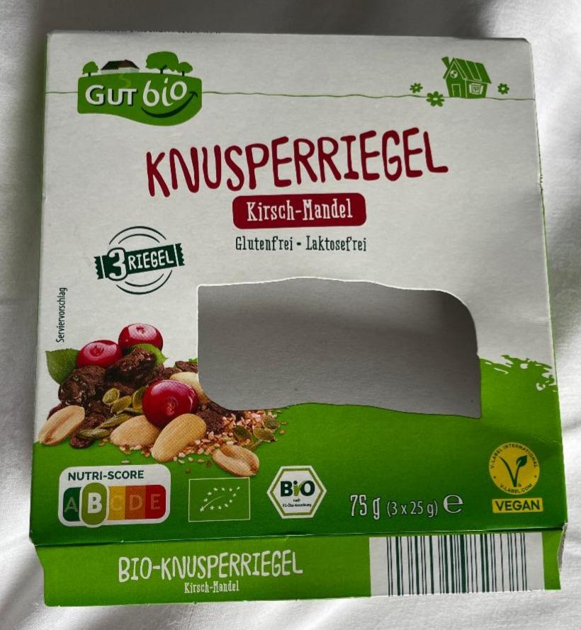 Fotografie - Knusperriegel kirsch-mandel GutBio