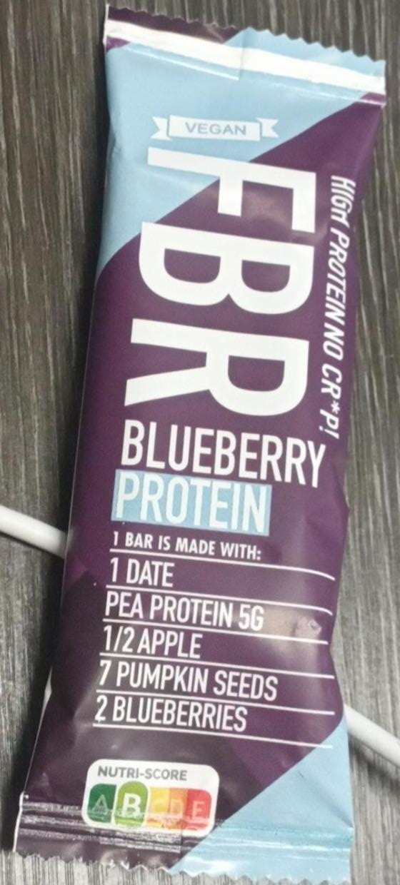 Fotografie - Blueberry vegan protein bar FBR