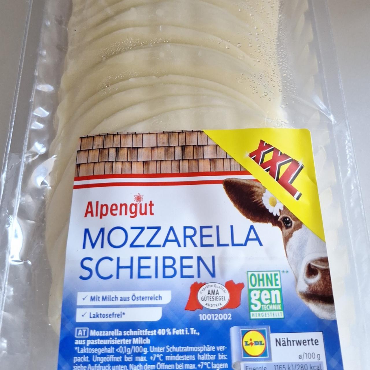 Fotografie - Mozzarella scheiben laktosefrei Alpengut