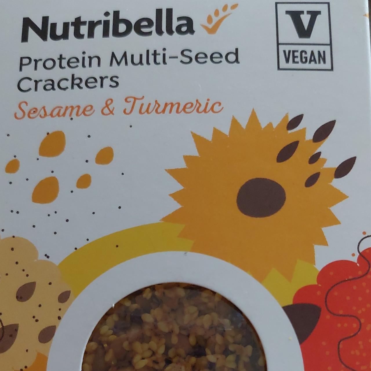 Fotografie - Protein multi-seeds crackers sesame & turmeric Nutribella