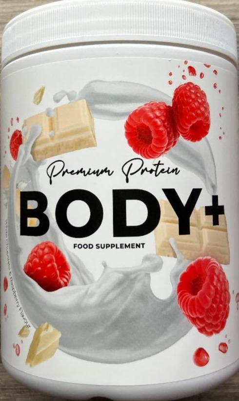 Fotografie - Premium Protein White Chocolate & Raspberry flavour BODY +