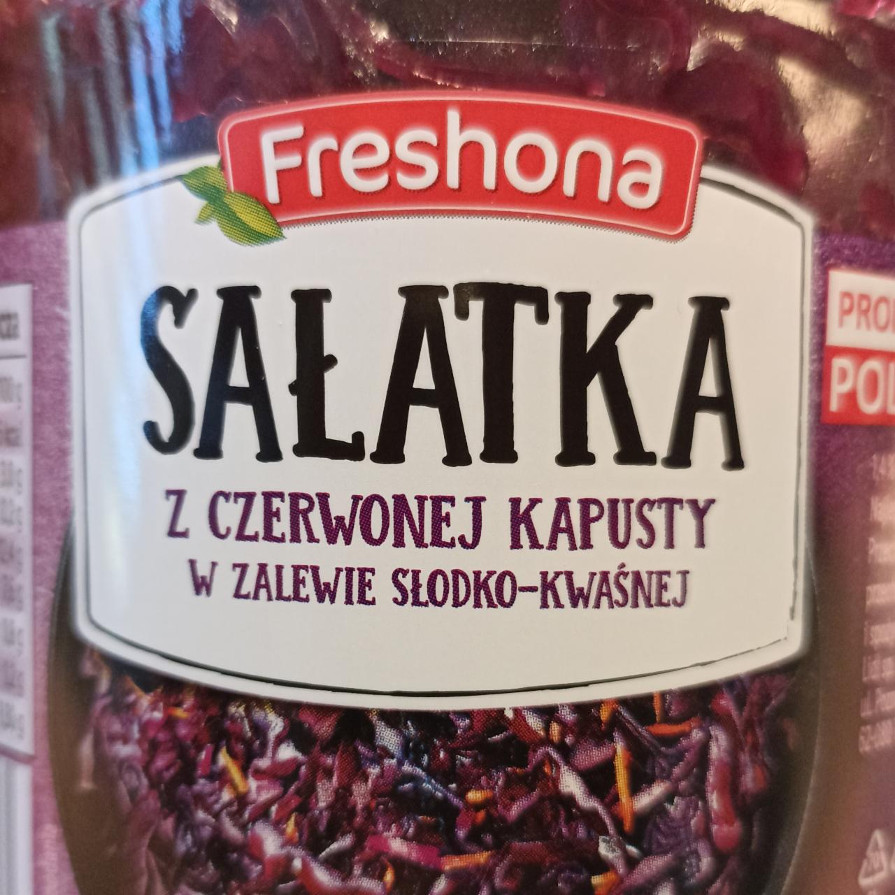 Fotografie - Salatka z czerwonej kapusty w zalewie slodko-kwaśnej Freshona