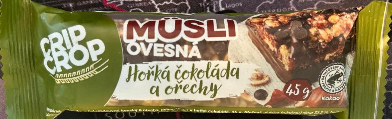 Fotografie - Müsli ovesná Hořká čokoláda a ořechy Crip Crop