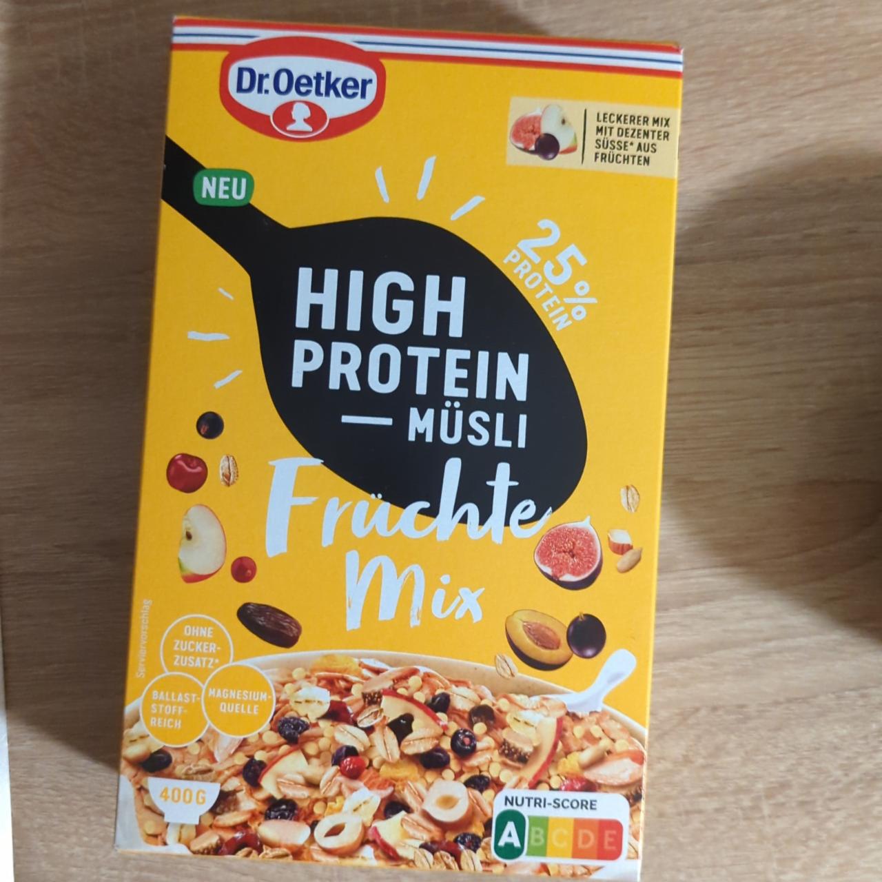 Fotografie - High protein müsli Früchte mix Dr.Oetker