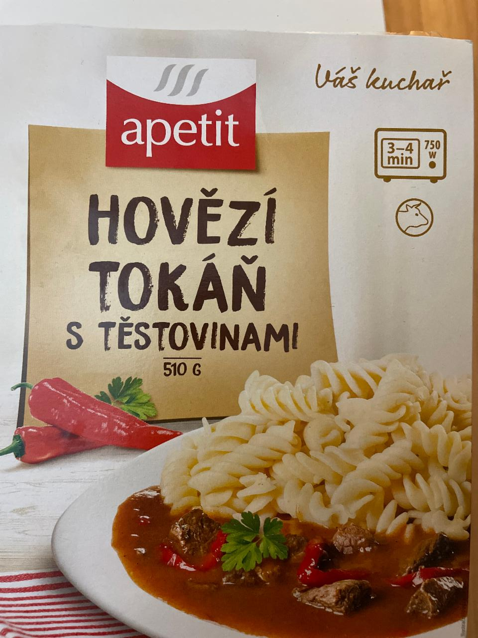 Fotografie - Hovězí tokáň s těstovinami Apetit