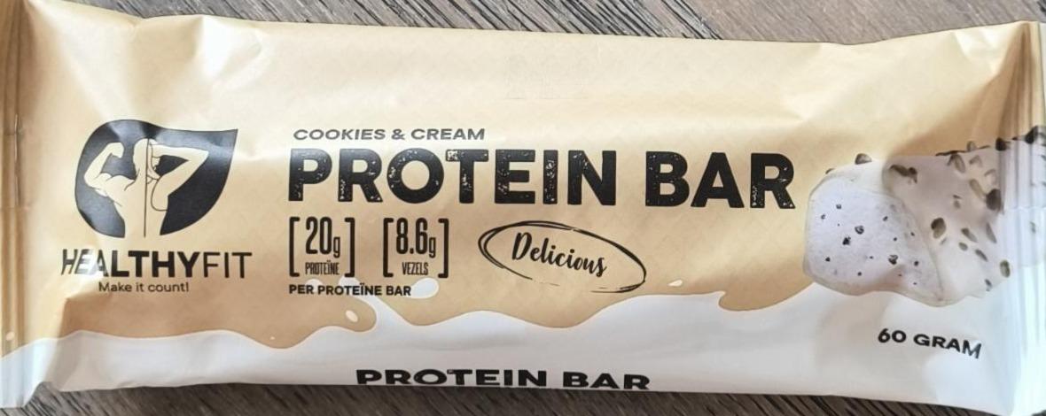 Fotografie - Protein bar cookies & cream HealthyFit