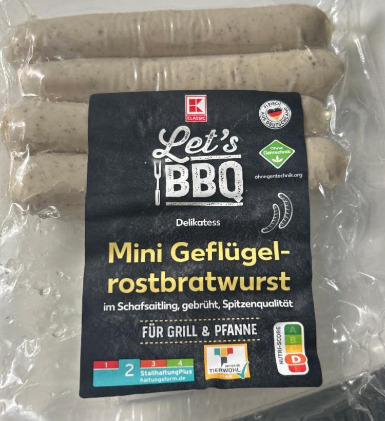 Fotografie - Let's BBQ Mini Geflügé-rostbratwurst K-Classic