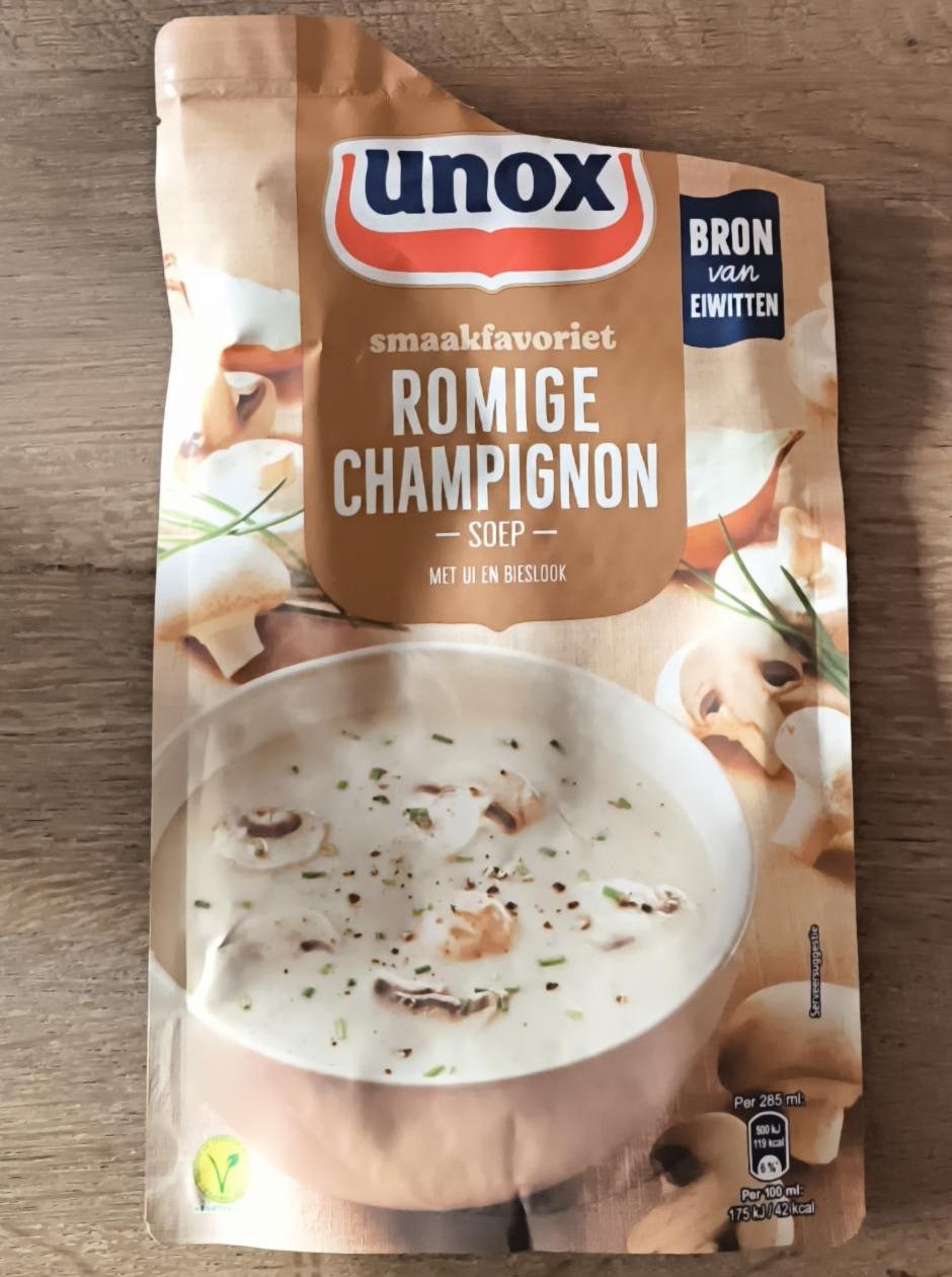 Fotografie - Romige champignon soep Unox