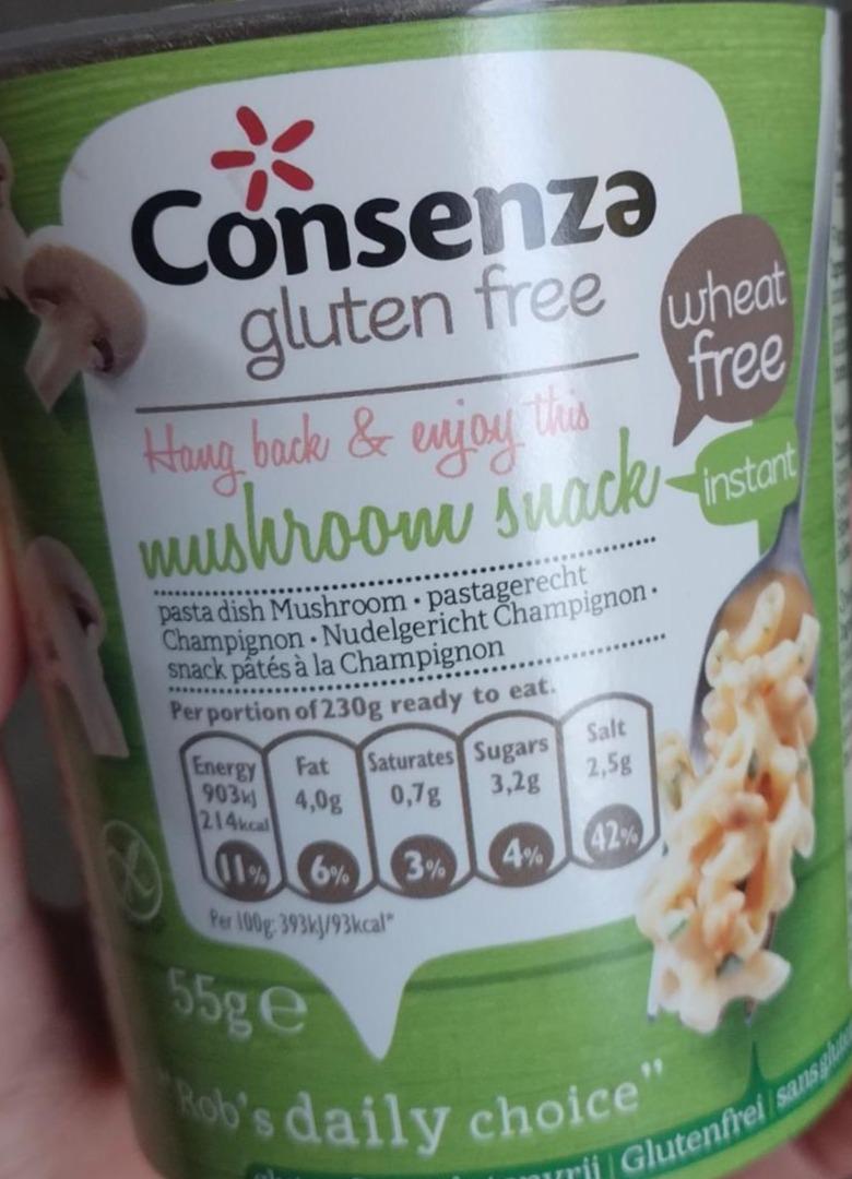 Fotografie - Mushroom snack instant gluten free Consenza