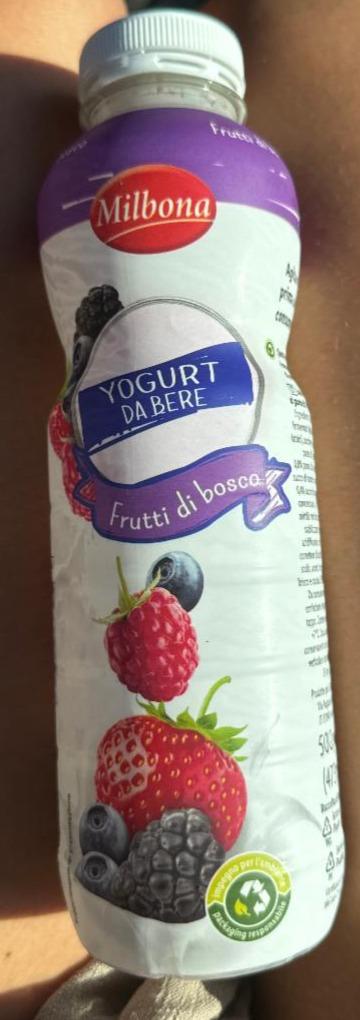 Fotografie - Yogurt da bere frutti di bosco Milbona