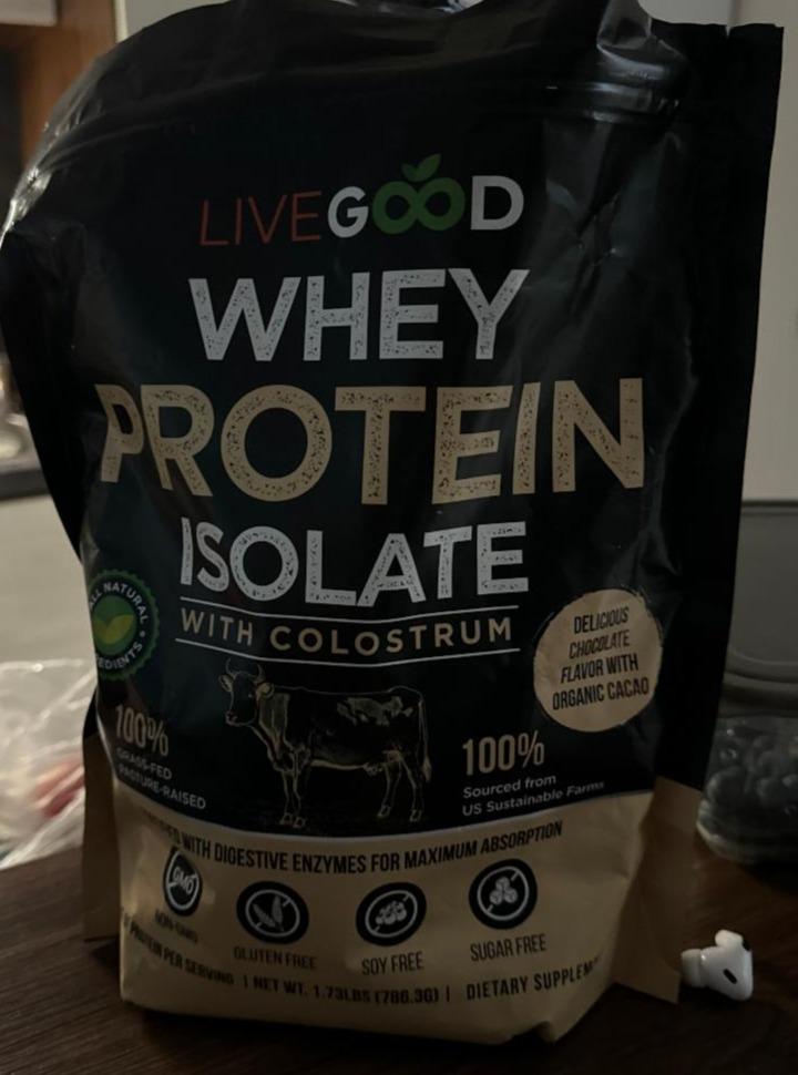 Fotografie - Whey protein isolate with colostrum LiveGood