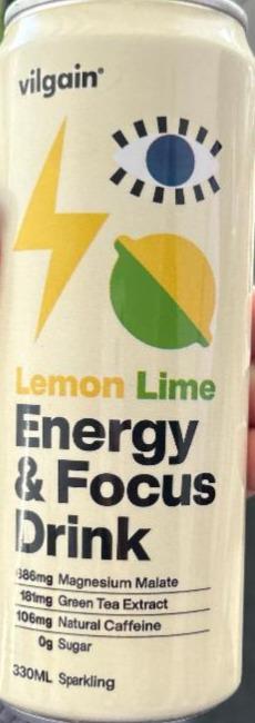 Fotografie - Lemon lime energy & focus drink Vilgain