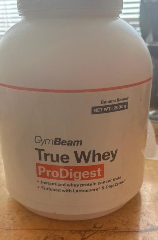 Fotografie - True whey prodigest protein banana flavour GymBeam