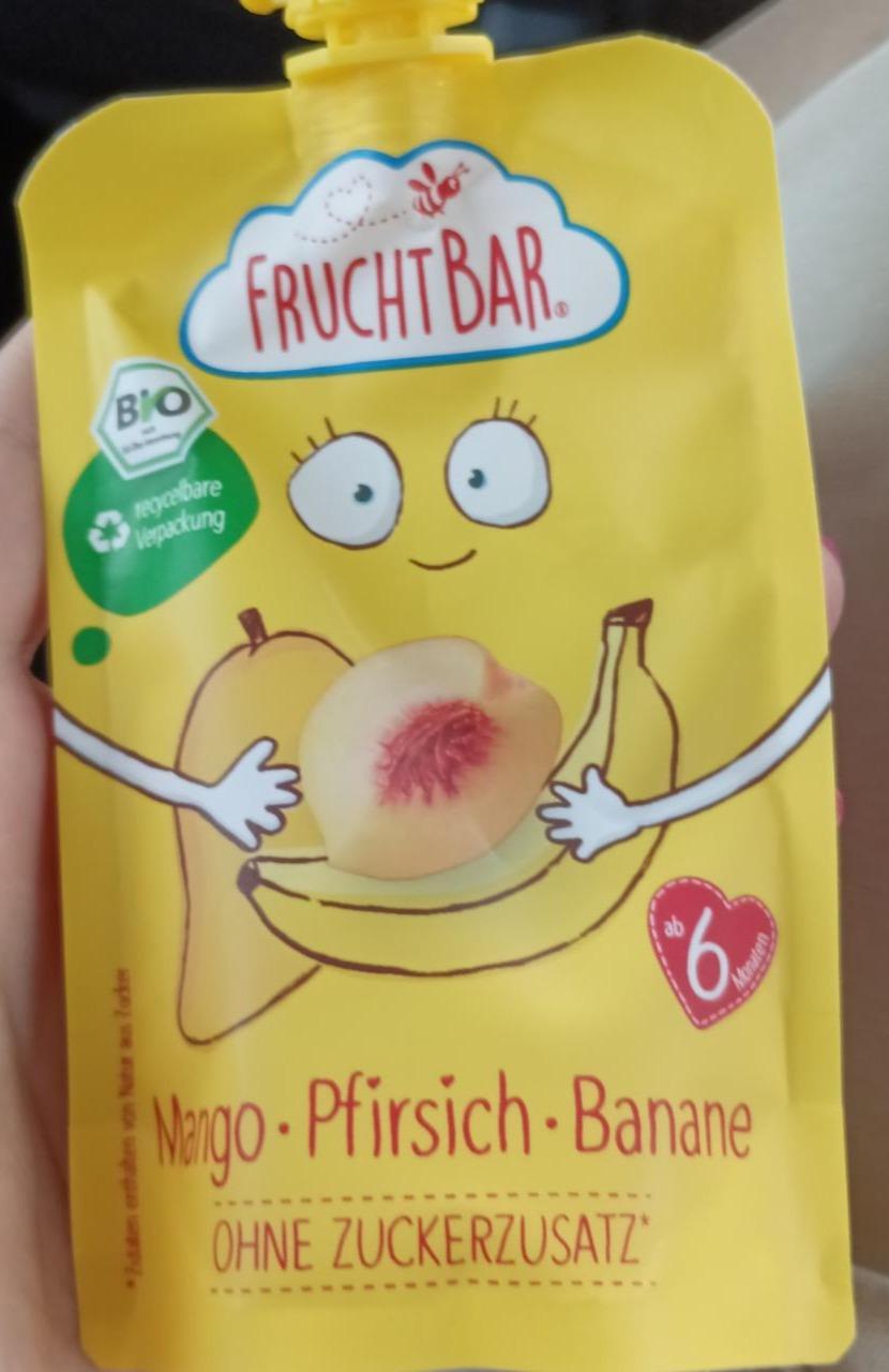 Fotografie - Bio Mango-Pfirsich-Banane ohne zuckerzusatz FruchtBar