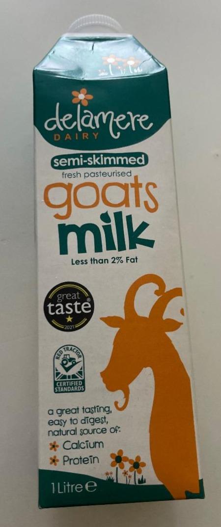 Fotografie - Semi-skimmed fresh pasteurised goats milk Delamere Dairy