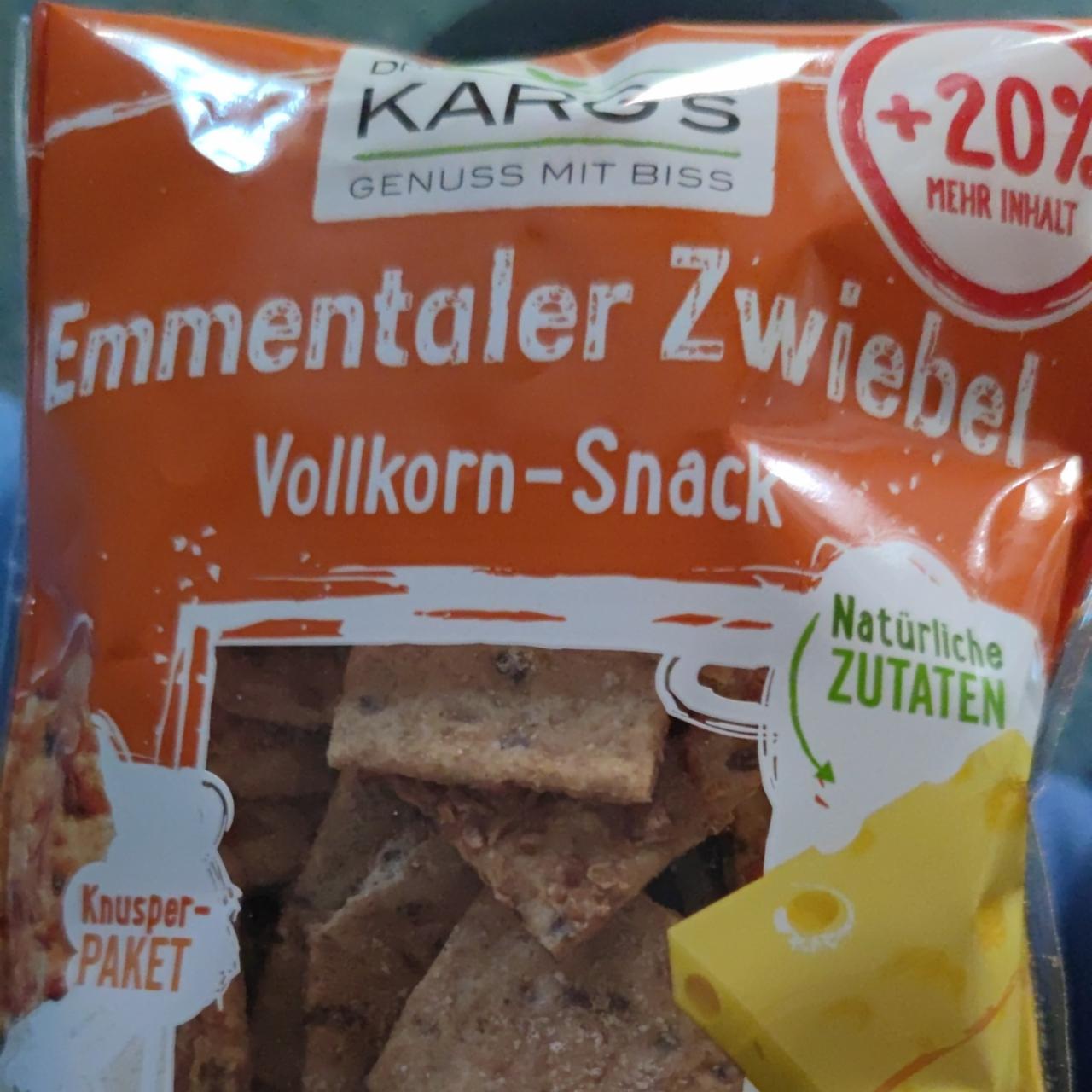 Fotografie - Emmentaler zwiebel vollkorn-snack Dr. Karg's
