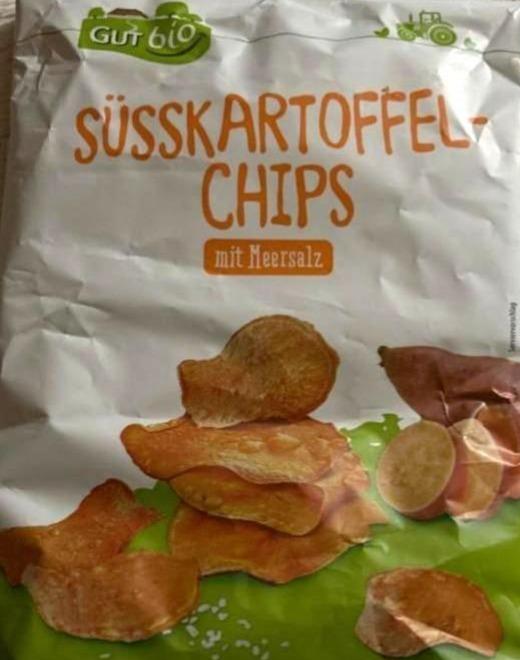 Fotografie - Süsskartoffel-chips mit meersalz GutBio