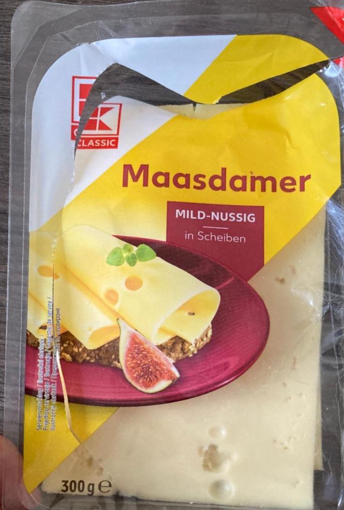 Maasdamer mild-nussig K-Classic - a kalorie, nutriční kJ hodnoty