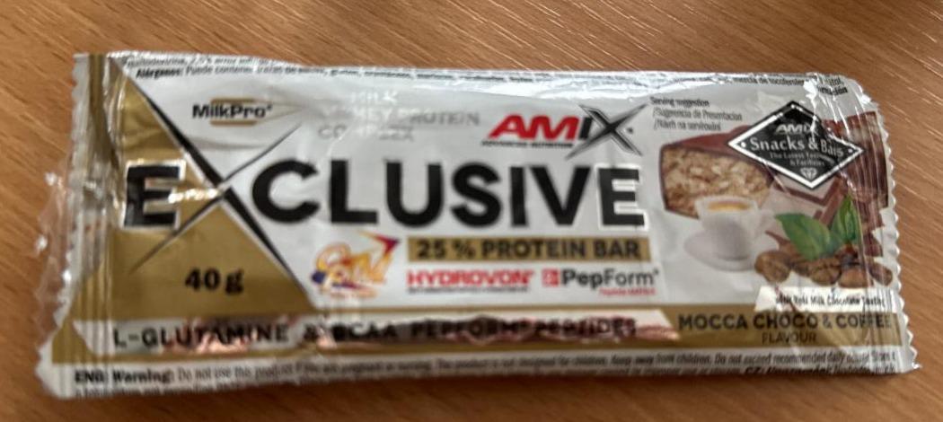 Fotografie - Exclusive 25% protein bar mocca choco & coffee Amix advanced nutrition