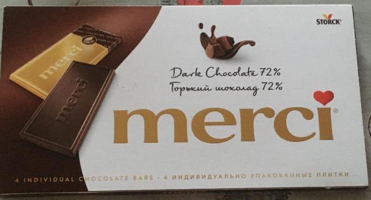 Fotografie - Merci Edelbitter 72% Dark chocolate Storck