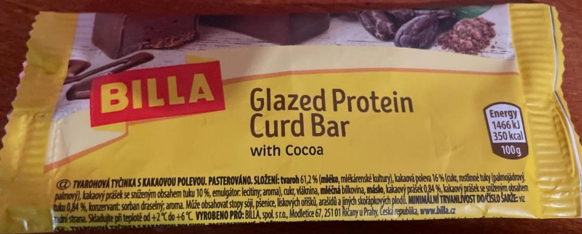 Fotografie - Glazed protein curd bar with cocoa Billa