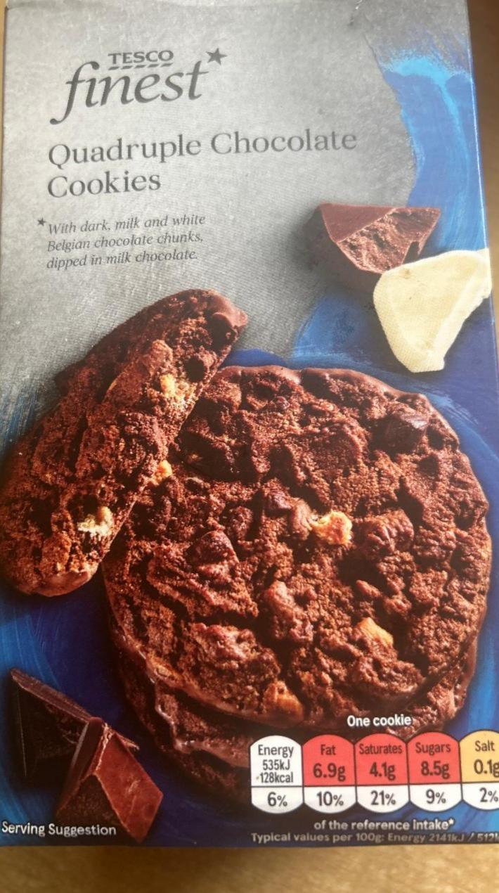 Fotografie - Quadruple chocolate cookies Tesco finest