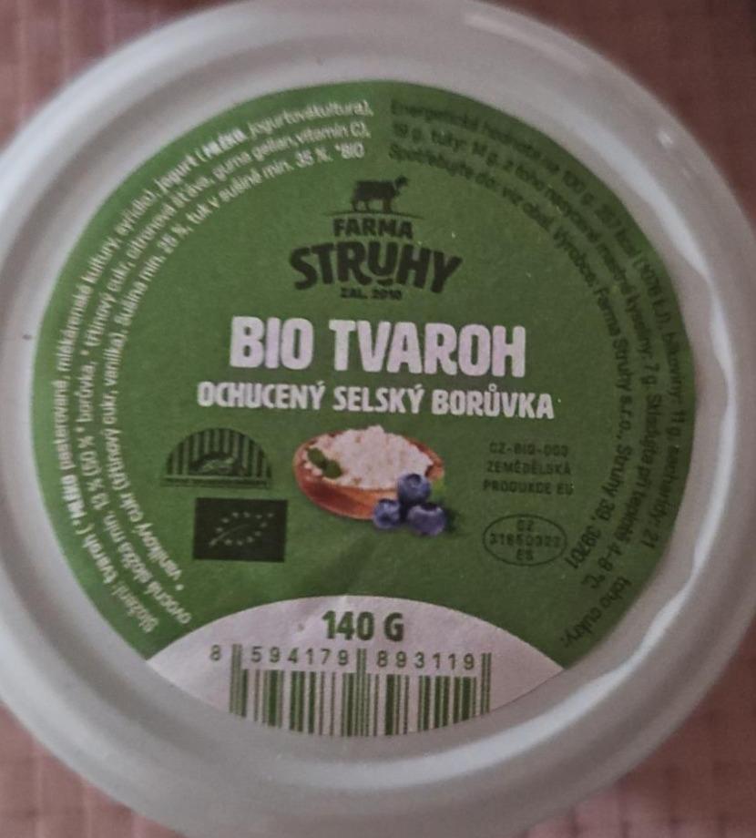 Fotografie - Bio tvaroh ochucený selský borůvka Farma Struhy