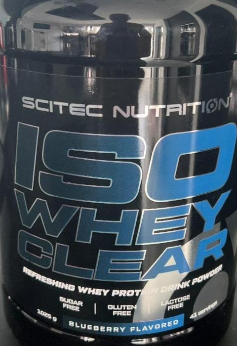 Fotografie - Iso whey clear blueberry flavoured Scitec Nutrition