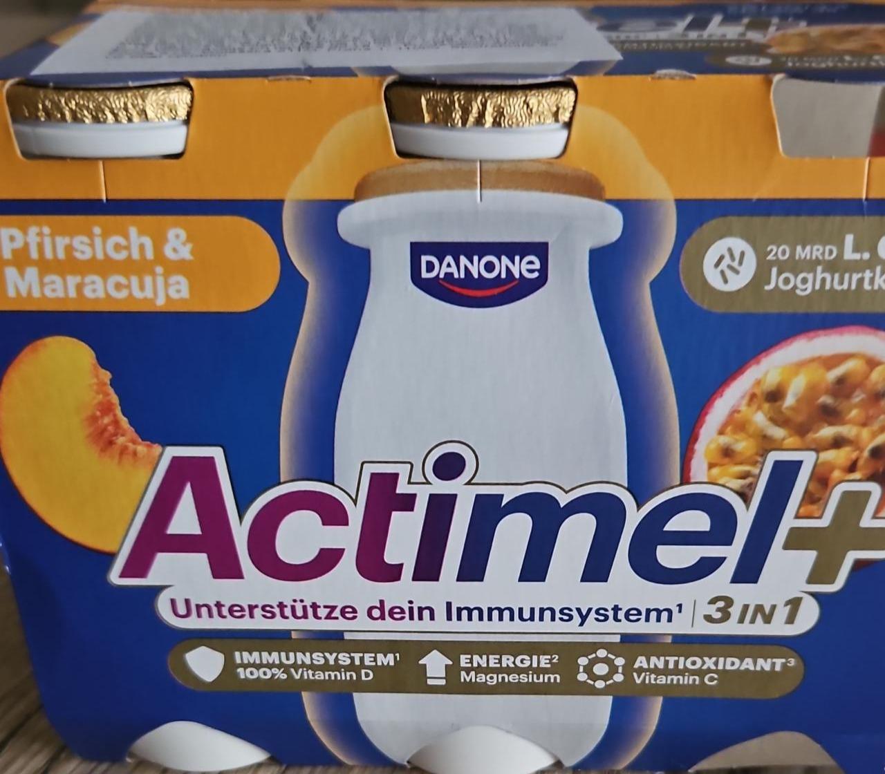 Fotografie - Actimel+ 3 in 1 pfirsich & maracuja Actimel