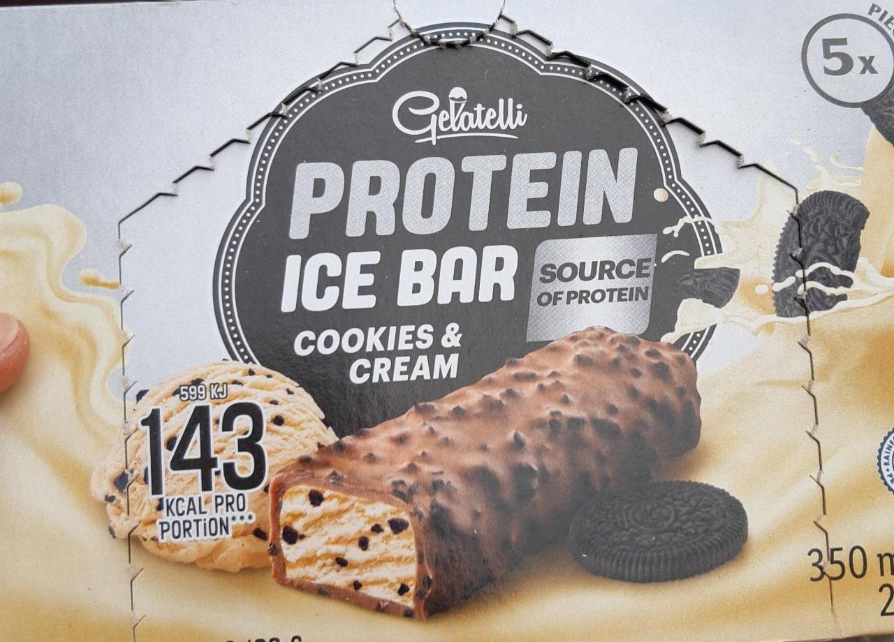 Fotografie - Protein ice bar cookies & cream Gelatelli