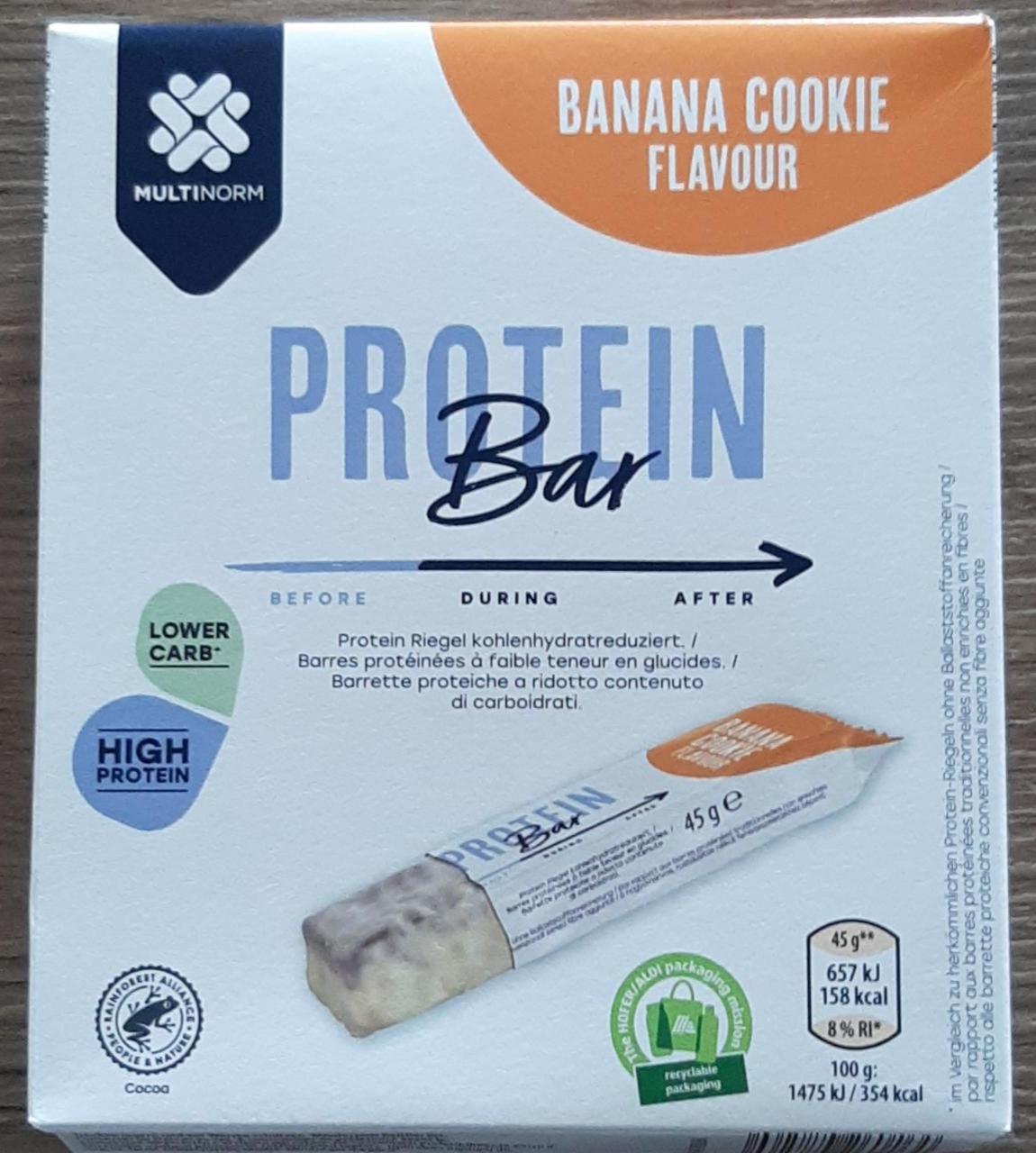 Fotografie - Protein bar banana cookie flavour Multinorm