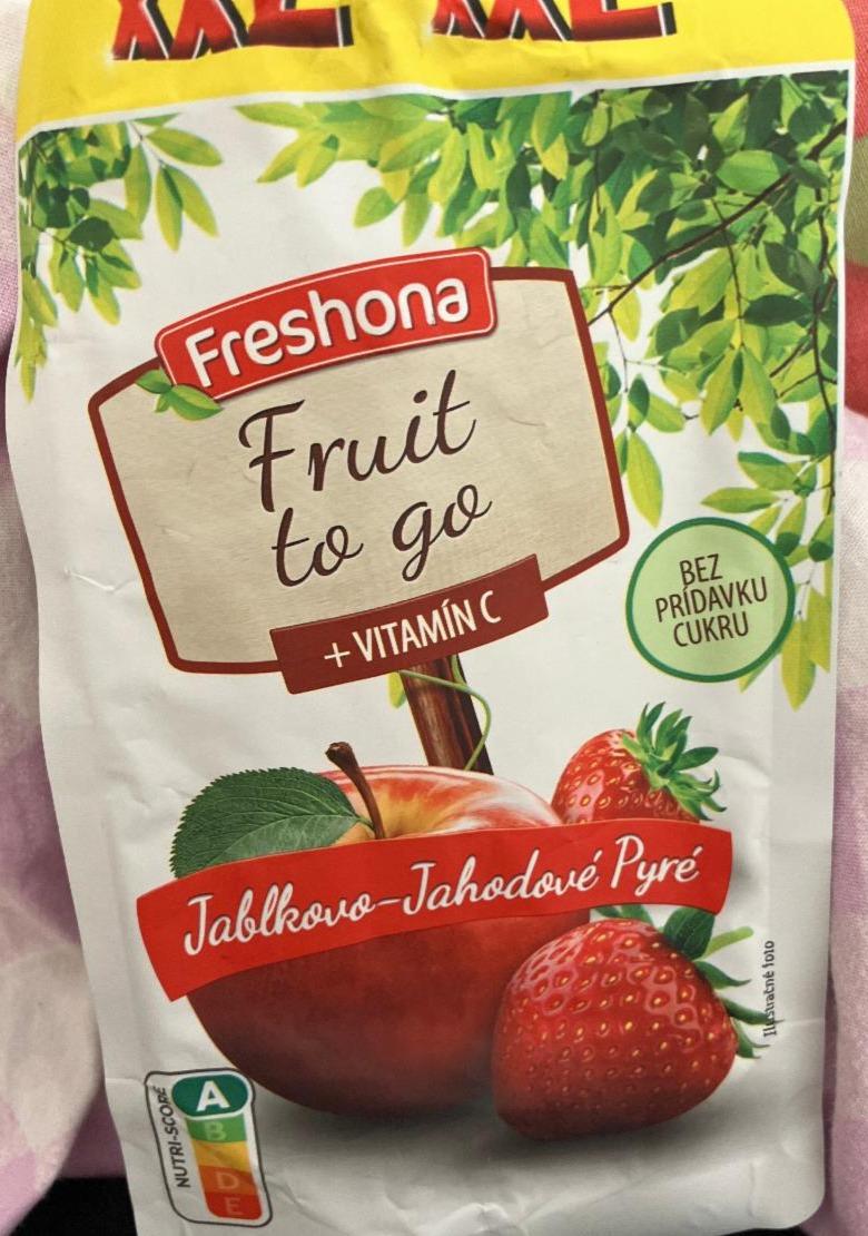 Fotografie - Fruit to go jablko jahoda pyré Freshona