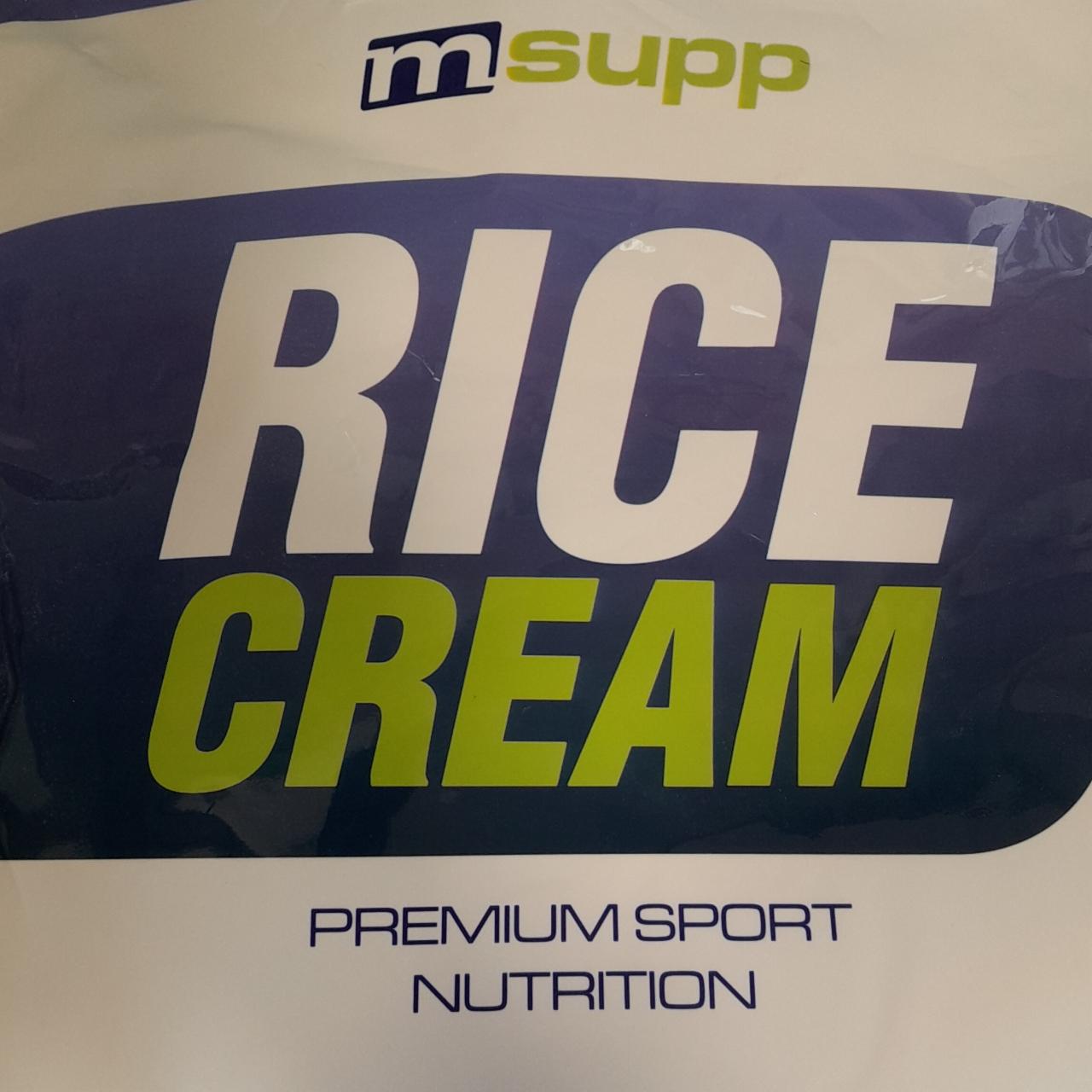 Fotografie - Rice cream premium sport nutrition Msupp