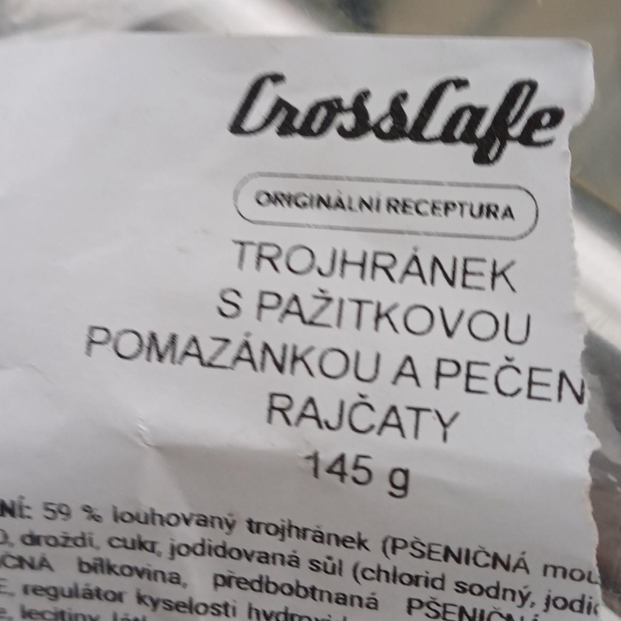 Fotografie - Trojhránek s pažitkovou pomazánkou a pečenými rajčaty CrossCafe