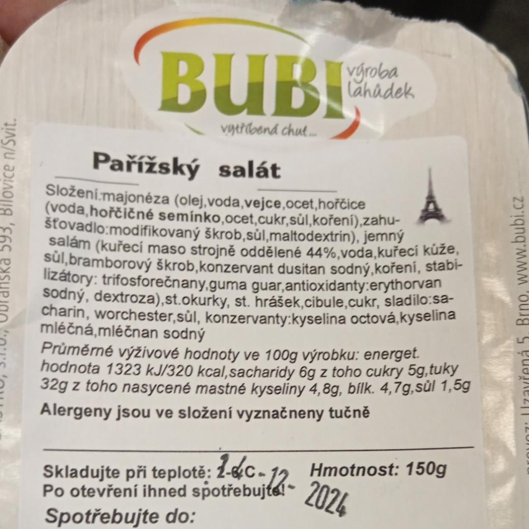 Fotografie - Pařížský salát Bubi