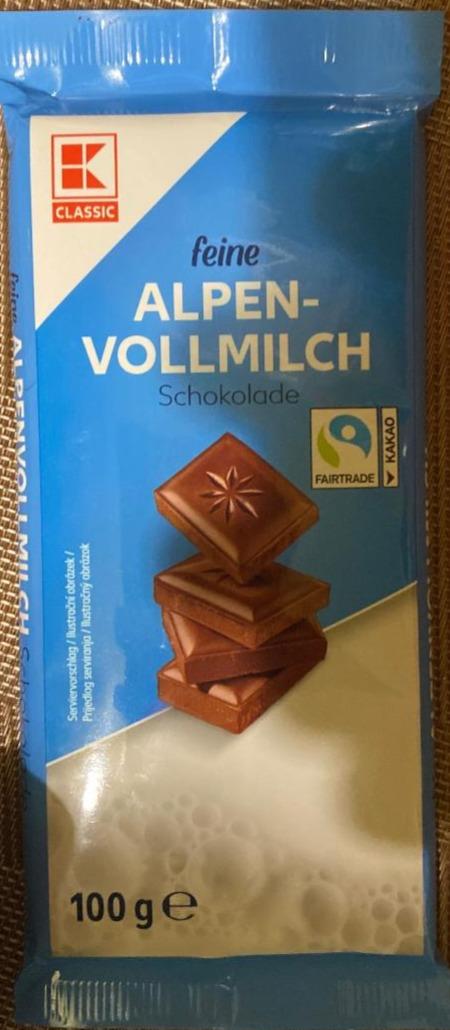 Fotografie - Schokolade Alpenvollmilch K-Classic