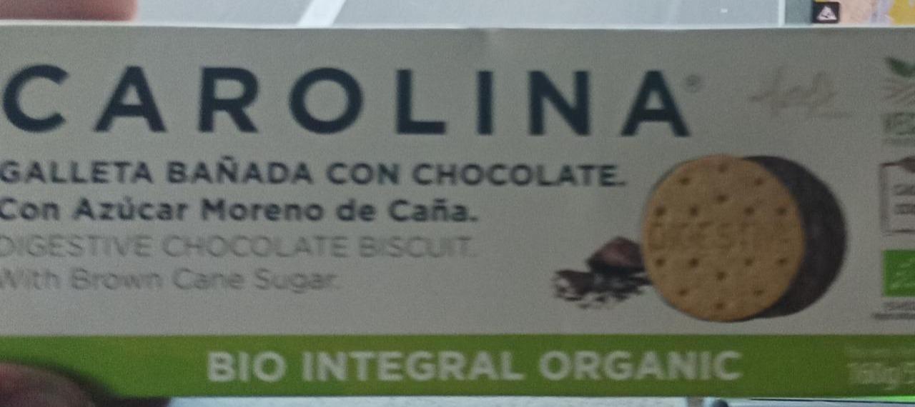 Fotografie - Digestive chocolate biscuit bio integral organic Carolina