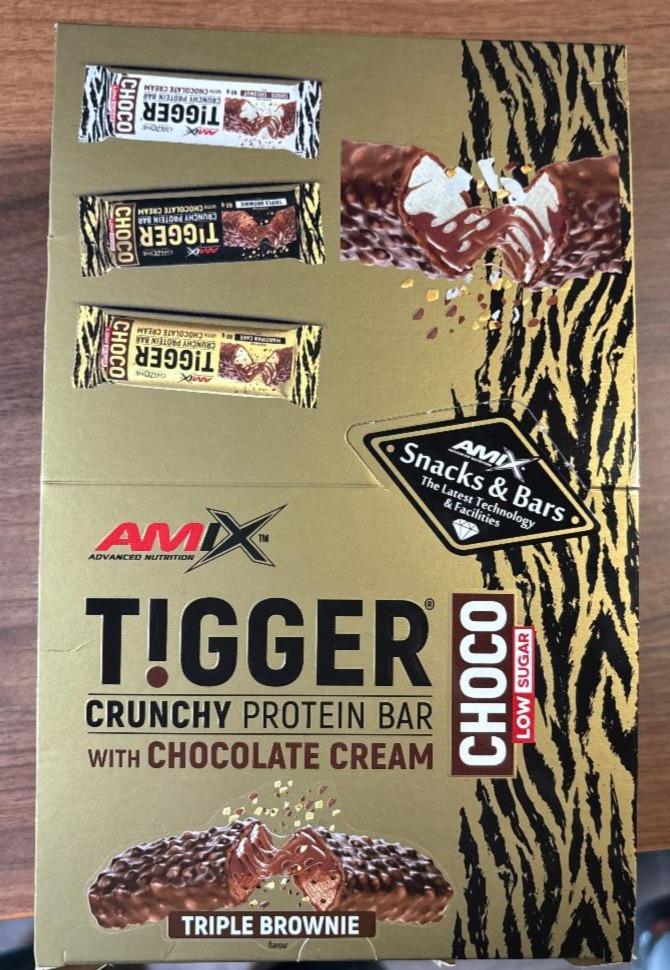 Fotografie - Tigger Crunchy protein bar with Chocolate cream Triple Brownie Amix Nutrition