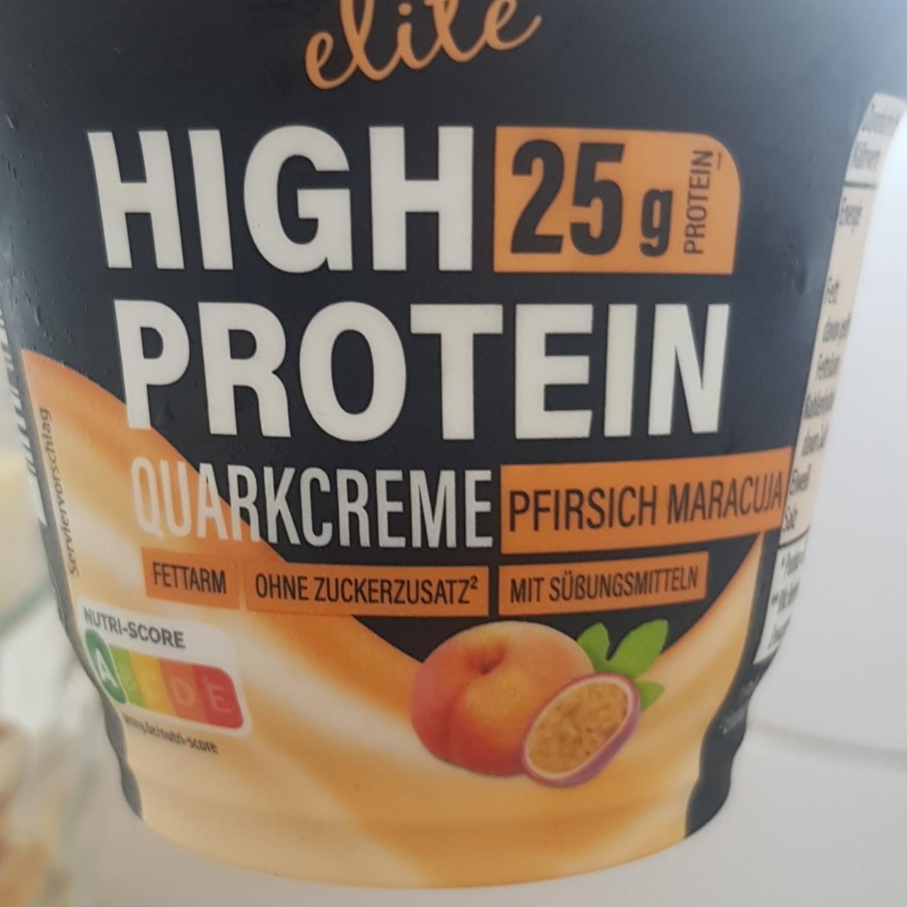 Fotografie - High Protein Quarkcreme Pfirsich Maracuja Elite