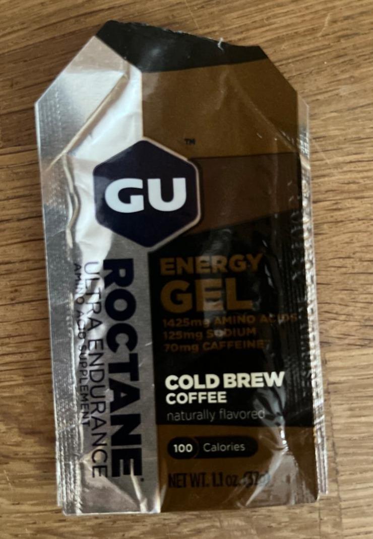 Fotografie - Roctane energy gel cold brew coffee GU