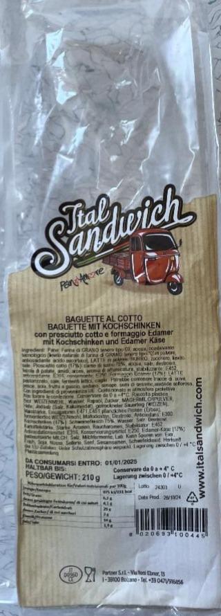 Fotografie - Baguette al cotto Ital sandwich