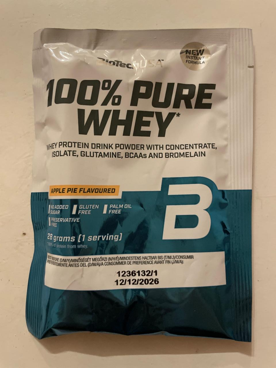 Fotografie - 100% Pure whey Apple Pie BioTechUSA