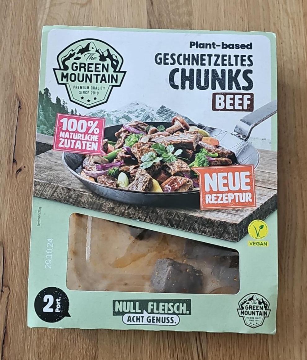 Fotografie - Plant-based geschnetzeltes chunks beef Green Mountain