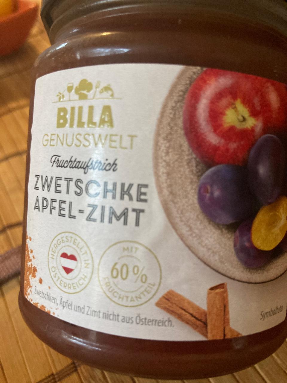 Fotografie - Fruchtaufstrich Zwetschke Apfel-Zimt Billa